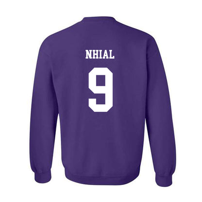 JMU - NCAA Women's Volleyball : Ayen Nhial - Vintage Dukes Crewneck Sweatshirt-1