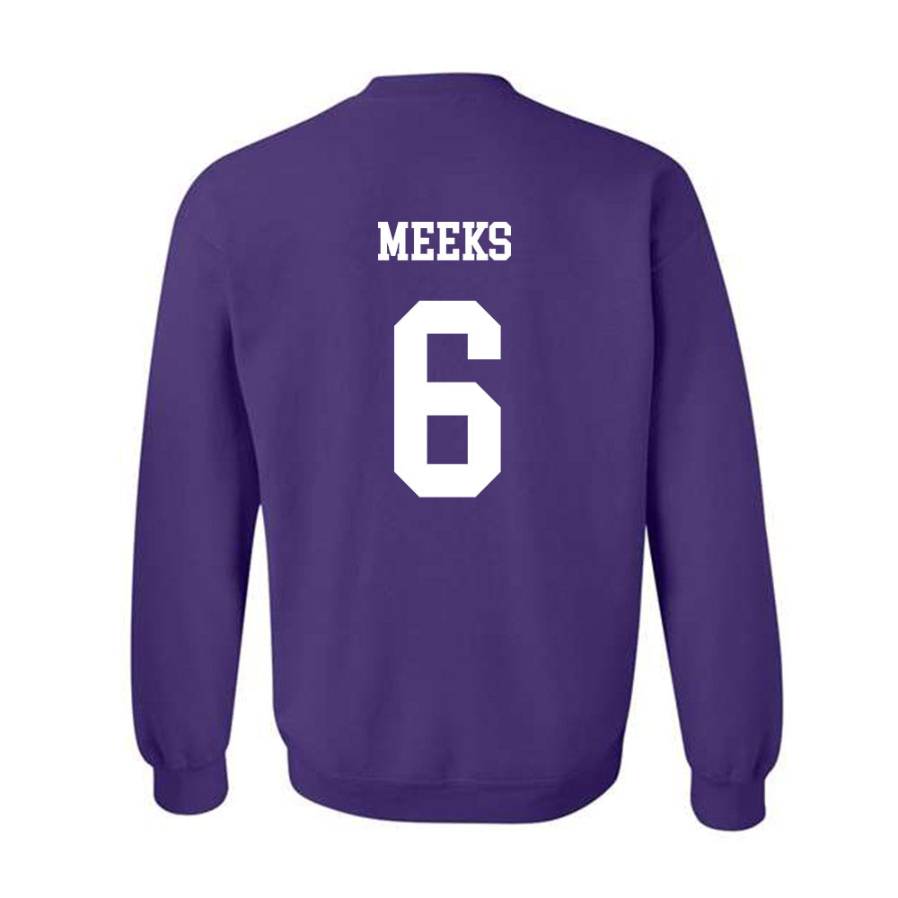 JMU - NCAA Men's Basketball : Ashton Meeks - Vintage Dukes Crewneck Sweatshirt-1