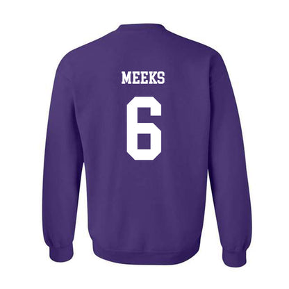 JMU - NCAA Men's Basketball : Ashton Meeks - Vintage Dukes Crewneck Sweatshirt-1