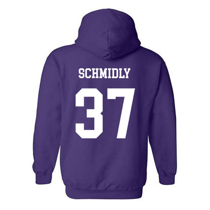 JMU - NCAA Baseball : Ike Schmidly - Vintage Dukes Hooded Sweatshirt-1