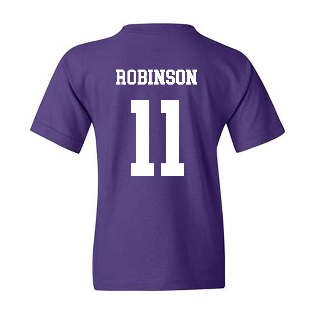 JMU - NCAA Women's Basketball : Bree Robinson - Vintage Dukes Youth T-Shirt-1