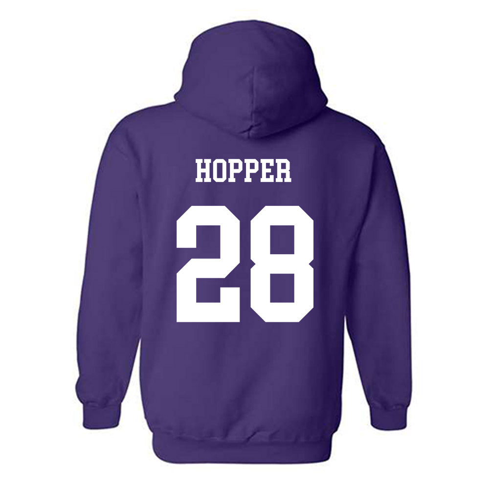 JMU - NCAA Football : Tyjai Hopper - Vintage Dukes Hooded Sweatshirt-1