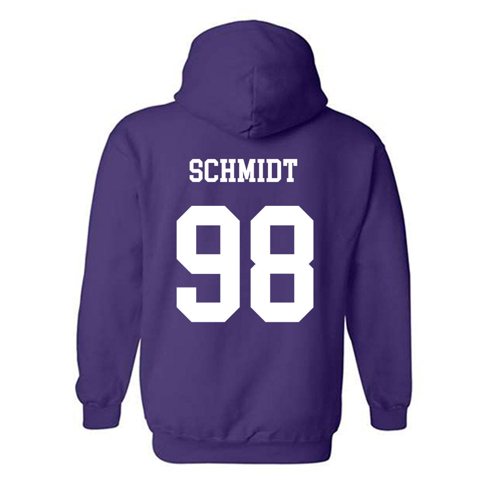 JMU - NCAA Football : Turner Schmidt - Vintage Dukes Hooded Sweatshirt-1