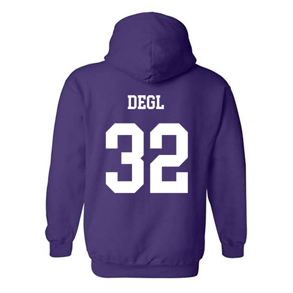JMU - NCAA Women's Lacrosse : Joey Degl - Vintage Dukes Hooded Sweatshirt-1