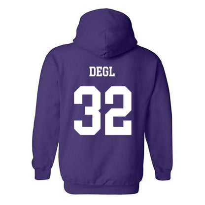 JMU - NCAA Women's Lacrosse : Joey Degl - Vintage Dukes Hooded Sweatshirt-1