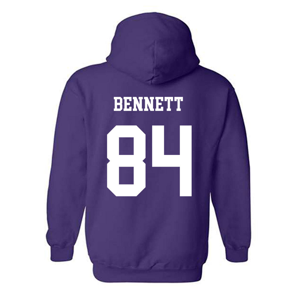 JMU - NCAA Football : Andrew Bennett - Vintage Dukes Hooded Sweatshirt-1
