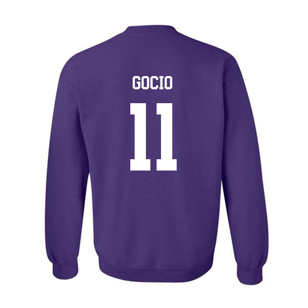 JMU - NCAA Baseball : Ryan Gocio - Vintage Dukes Crewneck Sweatshirt-1