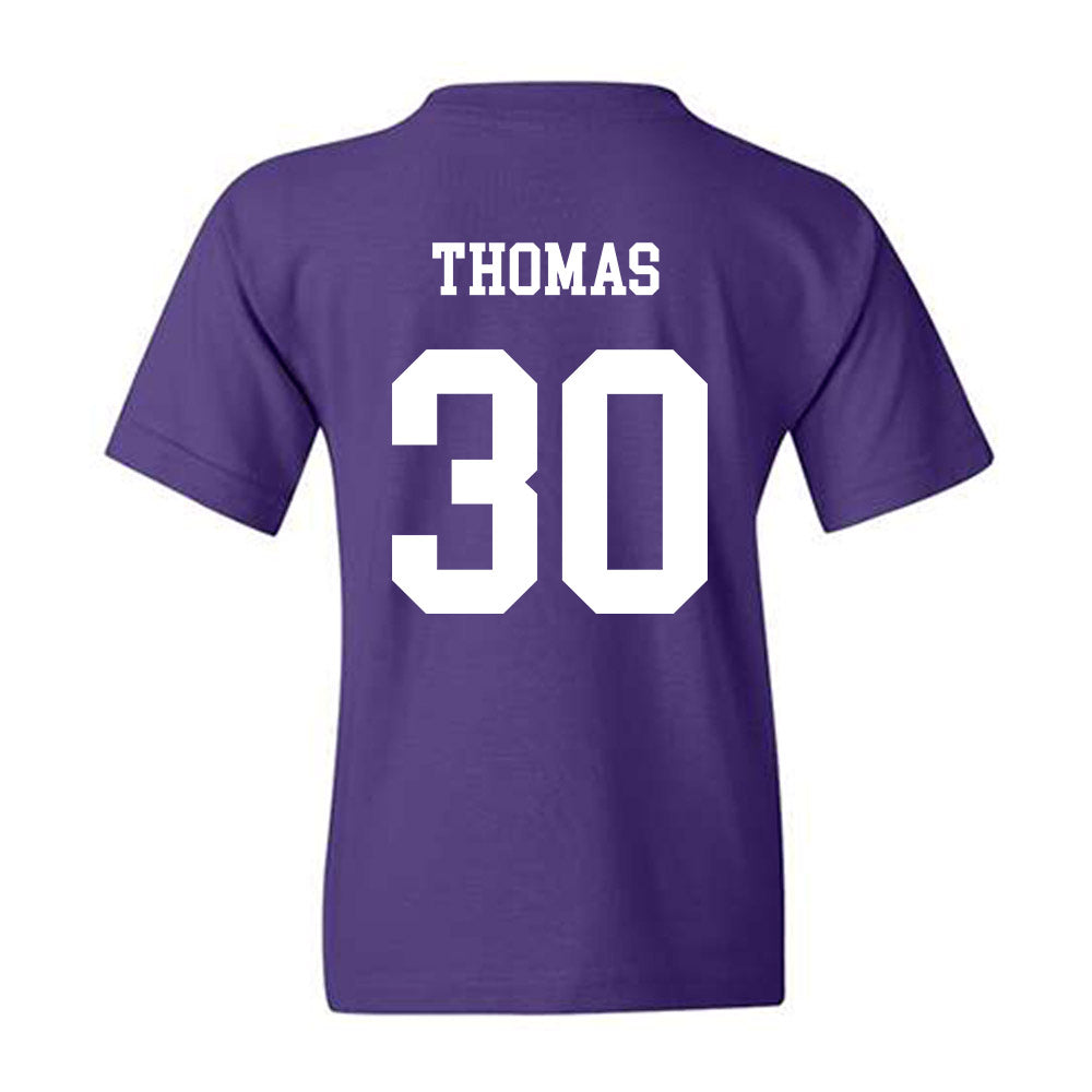 JMU - NCAA Football : Dkwan Thomas - Vintage Dukes Youth T-Shirt-1