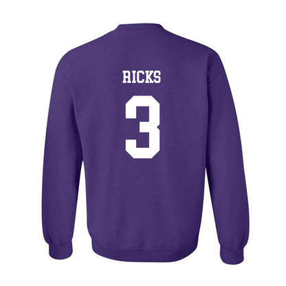 JMU - NCAA Men's Basketball : Eddie Ricks - Vintage Dukes Crewneck Sweatshirt-1