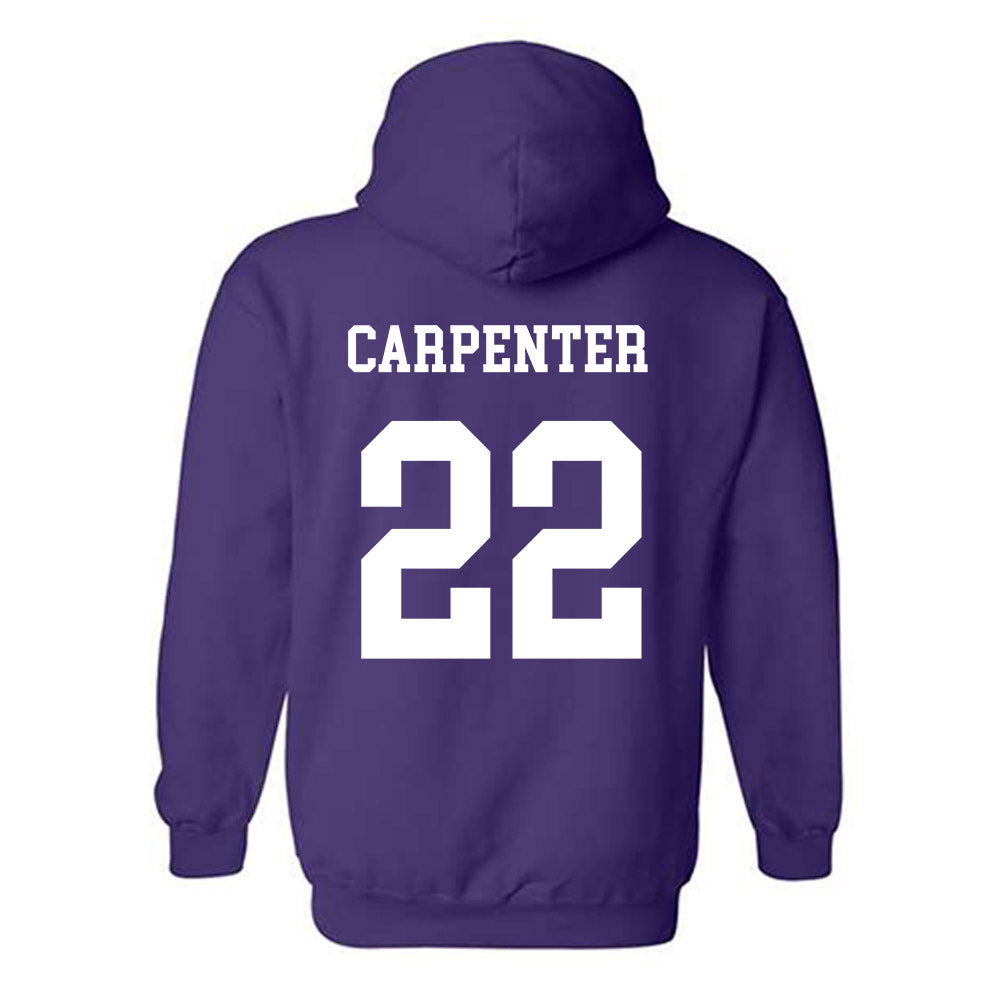 JMU - NCAA Women's Soccer : Lauren Carpenter - Vintage Dukes Hooded Sweatshirt-1