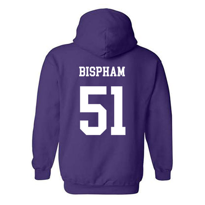 JMU - NCAA Football : Christopher Bispham - Vintage Dukes Hooded Sweatshirt-1