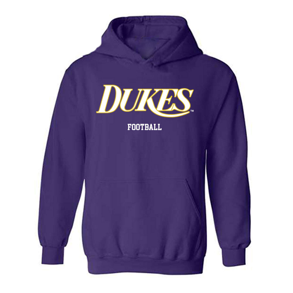 JMU - NCAA Football : Daniel Fox JR - Vintage Dukes Hooded Sweatshirt-0