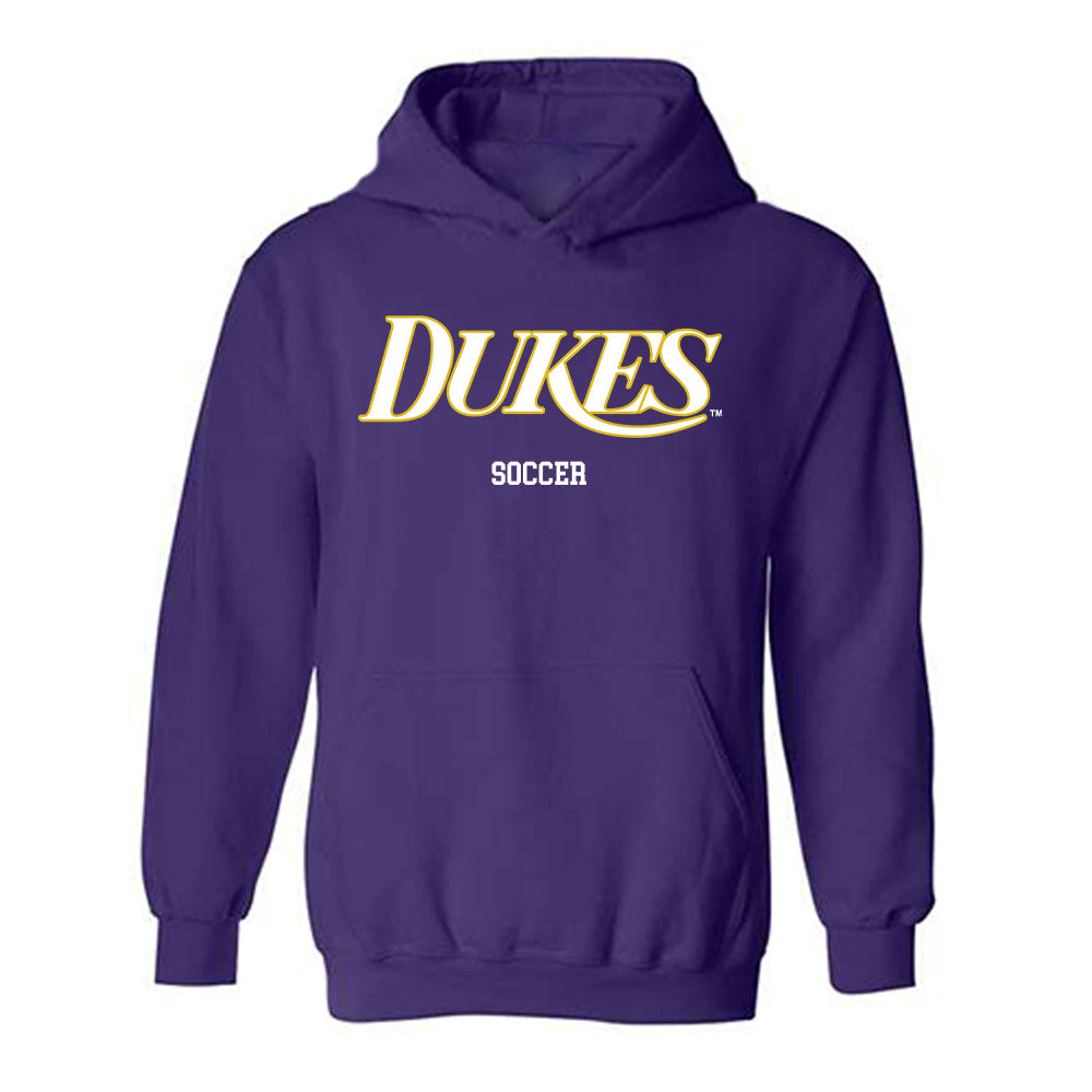 JMU - NCAA Women's Soccer : Emily Graeca - Vintage Dukes Hooded Sweatshirt-0