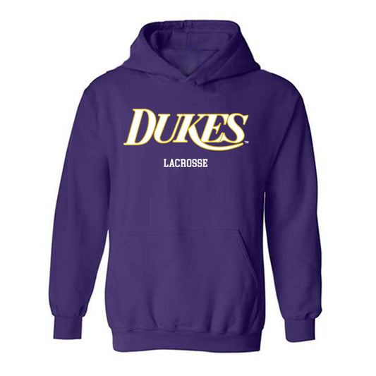 JMU - NCAA Women's Lacrosse : Kamryn McCrary - Vintage Dukes Hooded Sweatshirt-0