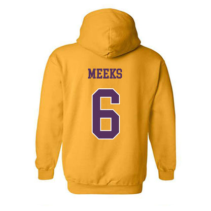 JMU - NCAA Men's Basketball : Ashton Meeks - Vintage Dukes Hooded Sweatshirt-1