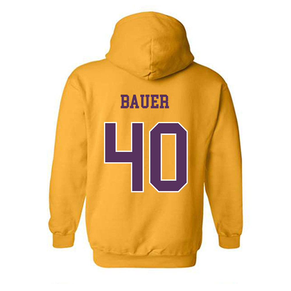 JMU - NCAA Baseball : Patrick Bauer - Vintage Dukes Hooded Sweatshirt-1
