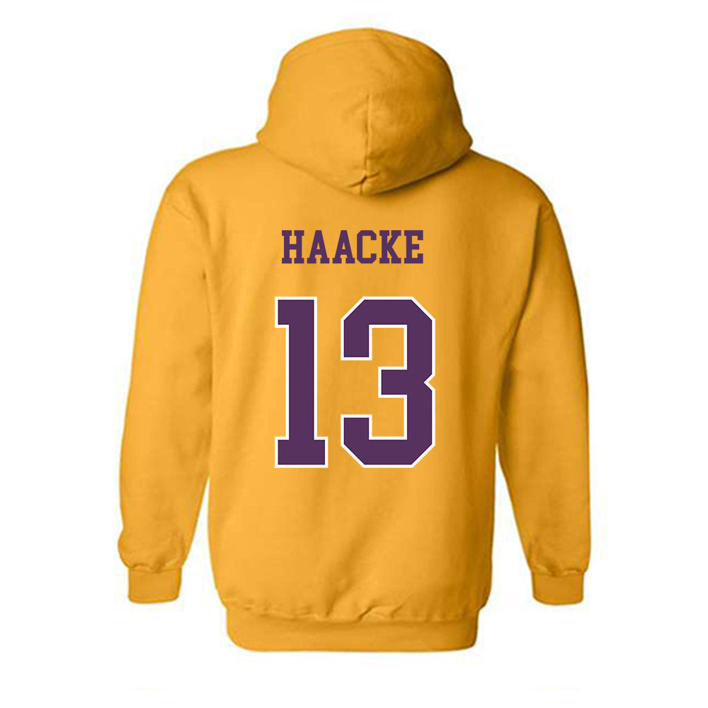 JMU - NCAA Baseball : Will Haacke - Vintage Dukes Hooded Sweatshirt-1