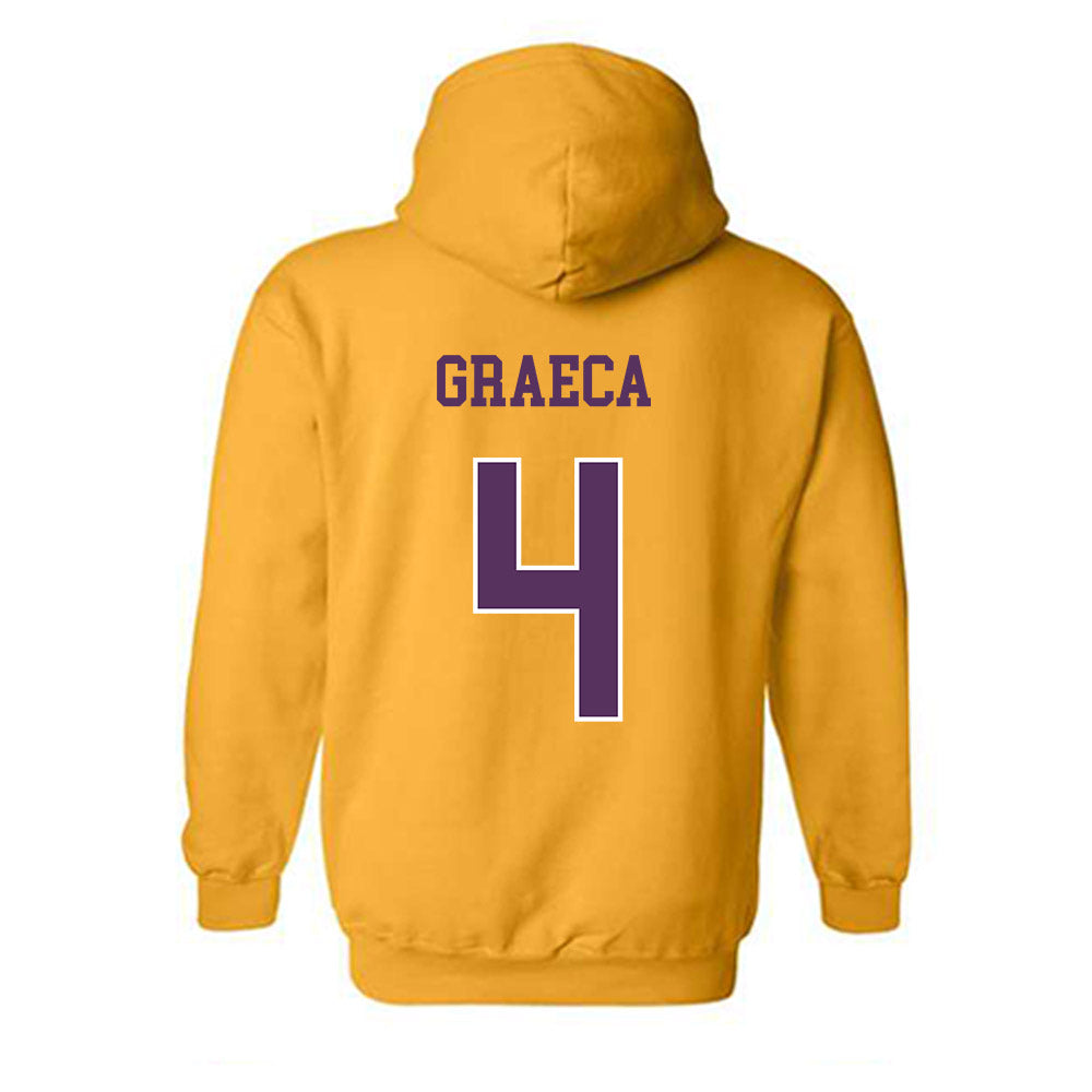 JMU - NCAA Women's Soccer : Emily Graeca - Vintage Dukes Hooded Sweatshirt-1