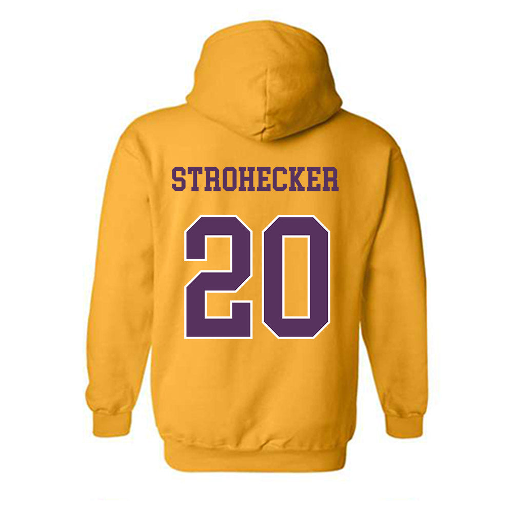 JMU - NCAA Baseball : Jonathan Strohecker - Vintage Dukes Hooded Sweatshirt-1