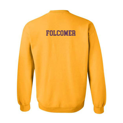 JMU - NCAA Women's Swimming & Diving : Tiffany Folcomer - Vintage Dukes Crewneck Sweatshirt-1