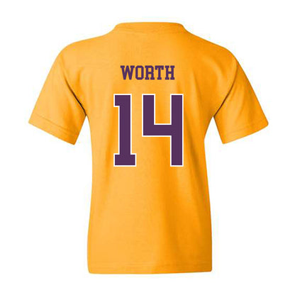JMU - NCAA Baseball : Conner Worth - Vintage Dukes Youth T-Shirt-1