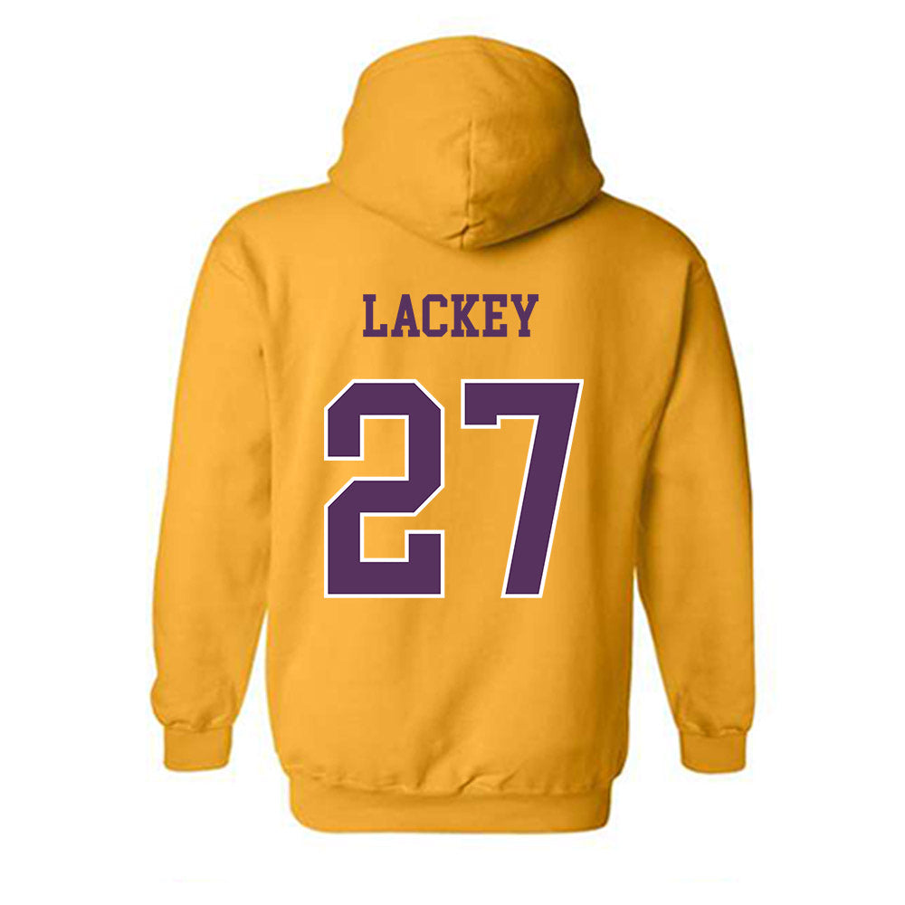 JMU - NCAA Women's Soccer : Ginny Lackey - Vintage Dukes Hooded Sweatshirt-1