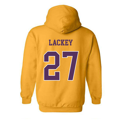 JMU - NCAA Women's Soccer : Ginny Lackey - Vintage Dukes Hooded Sweatshirt-1