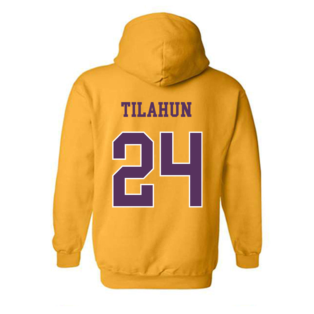 JMU - NCAA Men's Soccer : Henok Tilahun - Vintage Dukes Hooded Sweatshirt-1