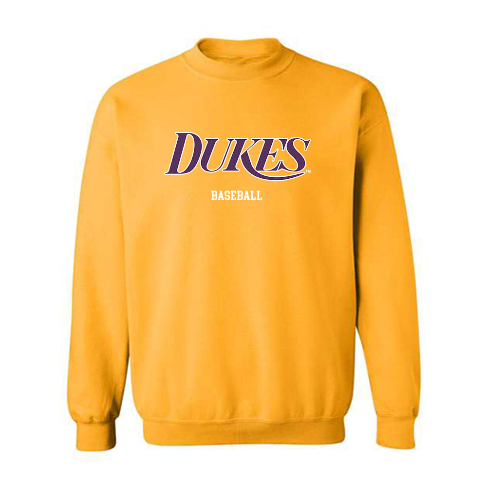 JMU - NCAA Baseball : Will Haacke - Vintage Dukes Crewneck Sweatshirt-0
