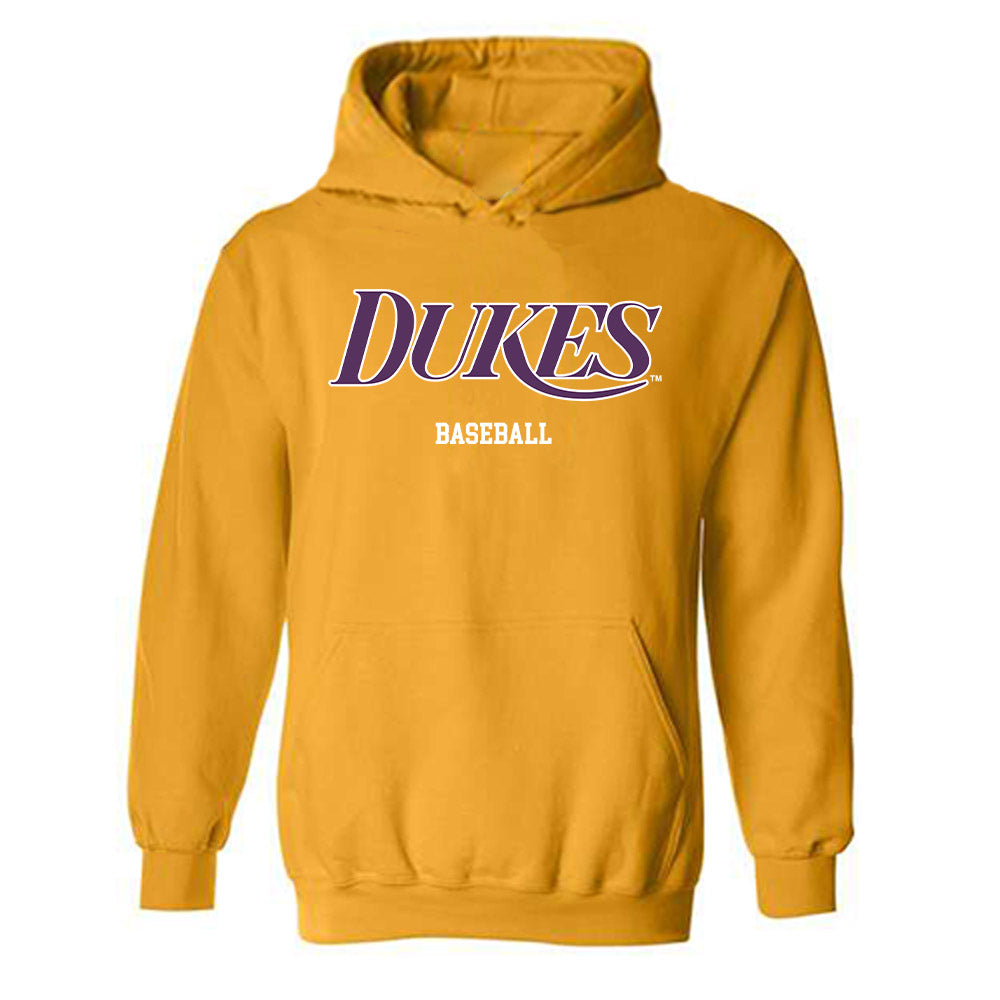 JMU - NCAA Baseball : Ben Barrow - Vintage Dukes Hooded Sweatshirt-0
