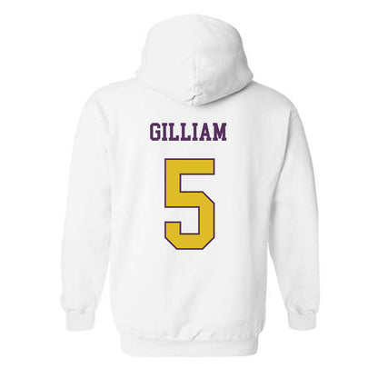 JMU - NCAA Women's Basketball : Demi Gilliam - Vintage Dukes Hooded Sweatshirt-1