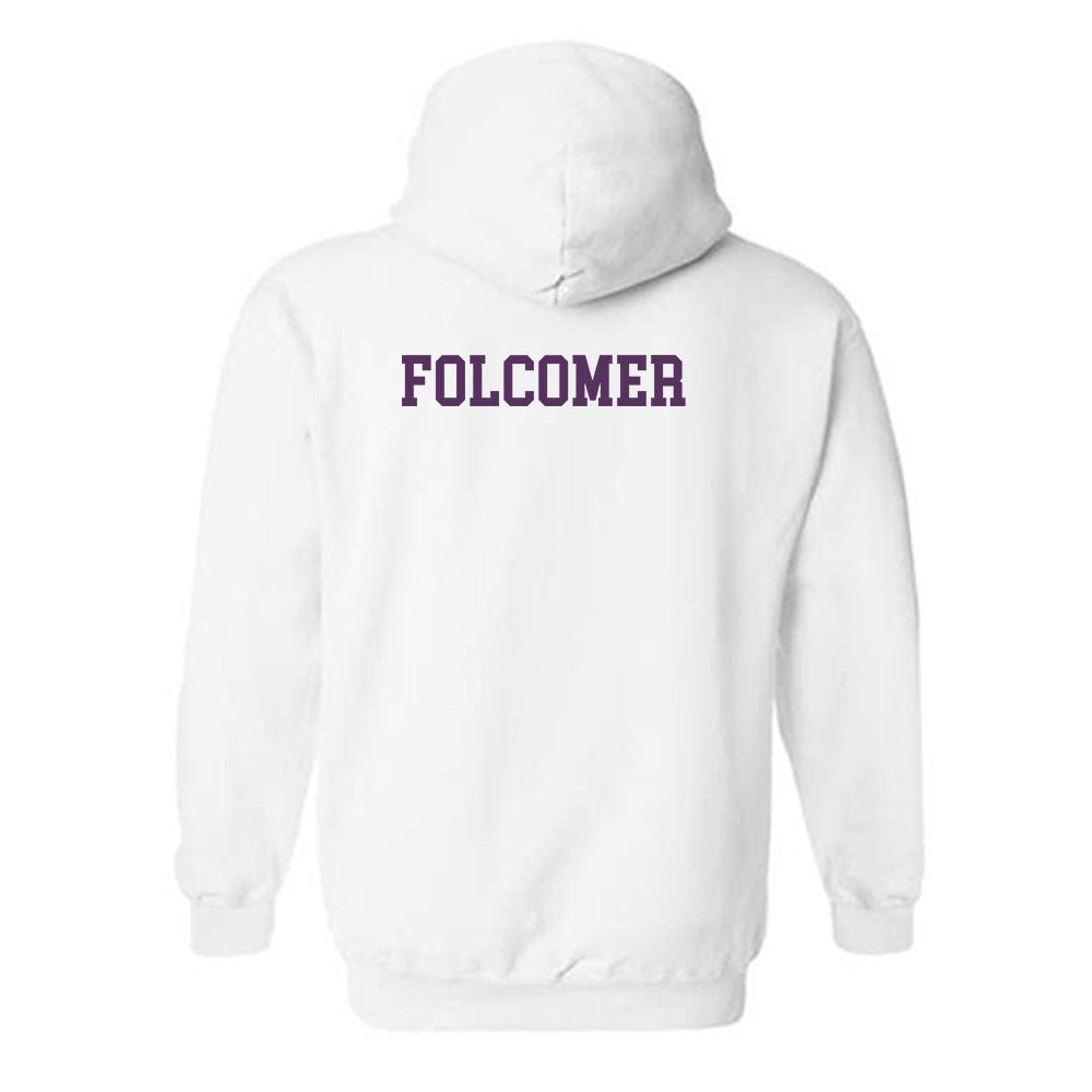 JMU - NCAA Women's Swimming & Diving : Tiffany Folcomer - Vintage Dukes Hooded Sweatshirt-1