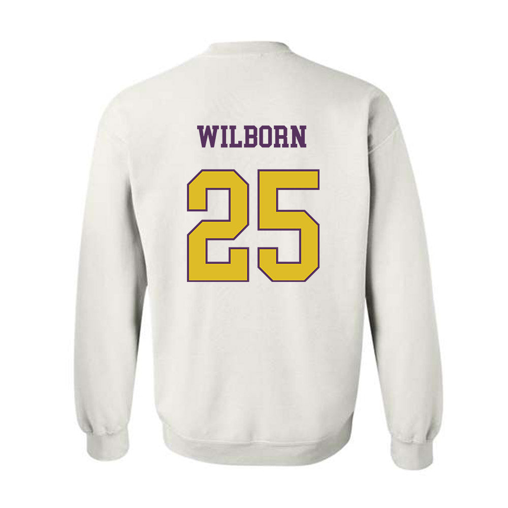JMU - NCAA Men's Basketball : Eli Wilborn - Vintage Dukes Crewneck Sweatshirt-1