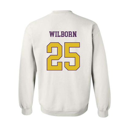 JMU - NCAA Men's Basketball : Eli Wilborn - Vintage Dukes Crewneck Sweatshirt-1