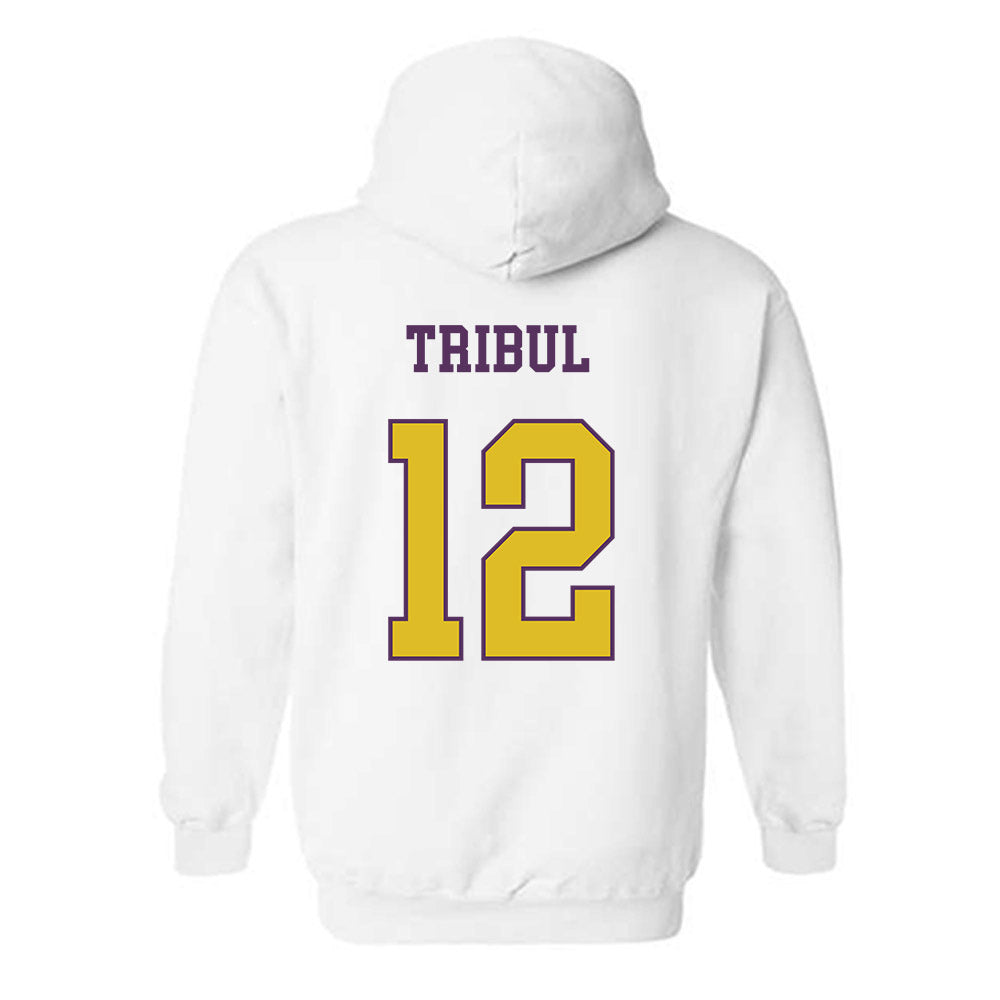 JMU - NCAA Softball : Mia Tribul - Vintage Dukes Hooded Sweatshirt-1