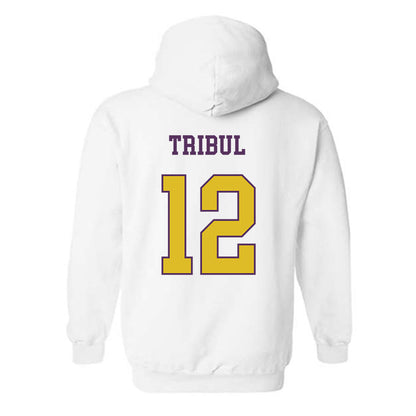 JMU - NCAA Softball : Mia Tribul - Vintage Dukes Hooded Sweatshirt-1