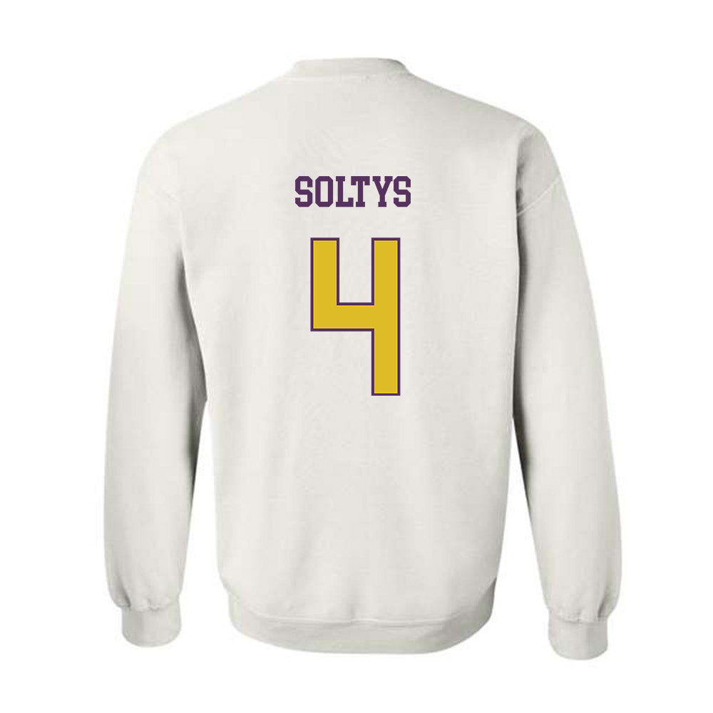 JMU - NCAA Women's Basketball : Delilah Soltys - Vintage Dukes Crewneck Sweatshirt-1