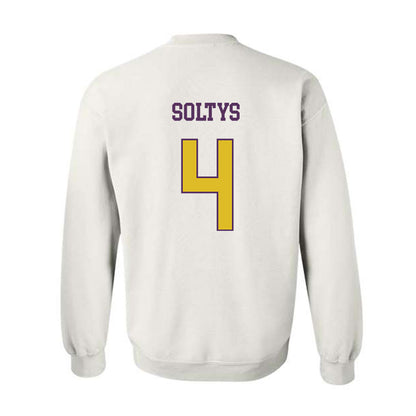JMU - NCAA Women's Basketball : Delilah Soltys - Vintage Dukes Crewneck Sweatshirt-1
