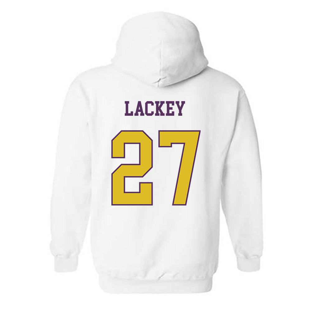 JMU - NCAA Women's Soccer : Ginny Lackey - Vintage Dukes Hooded Sweatshirt-1