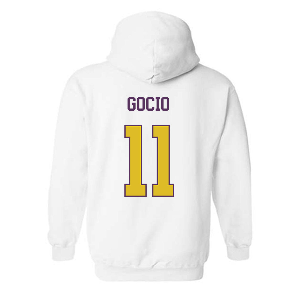 JMU - NCAA Baseball : Ryan Gocio - Vintage Dukes Hooded Sweatshirt-1