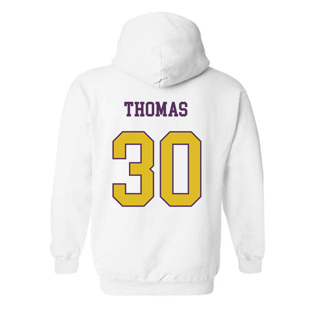 JMU - NCAA Football : Dkwan Thomas - Vintage Dukes Hooded Sweatshirt-1