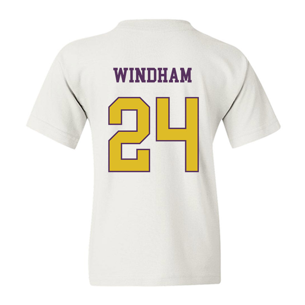 JMU - NCAA Men's Basketball : KJ Windham - Vintage Dukes Youth T-Shirt-1