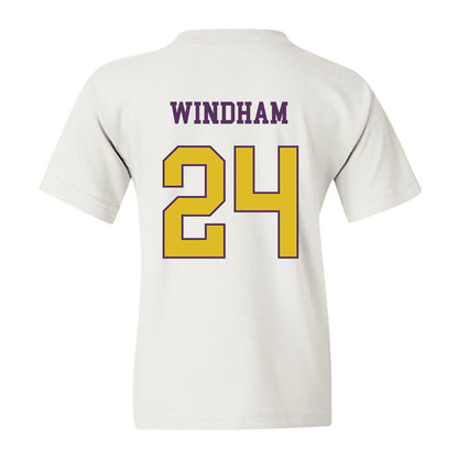 JMU - NCAA Men's Basketball : KJ Windham - Vintage Dukes Youth T-Shirt-1