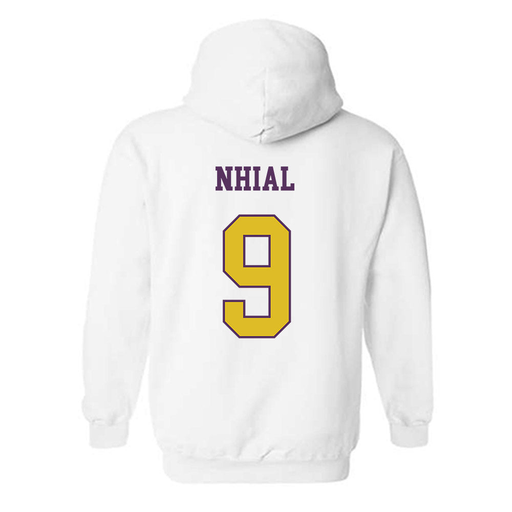 JMU - NCAA Women's Volleyball : Ayen Nhial - Vintage Dukes Hooded Sweatshirt-1