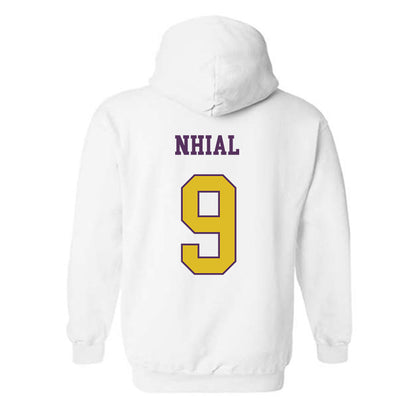 JMU - NCAA Women's Volleyball : Ayen Nhial - Vintage Dukes Hooded Sweatshirt-1