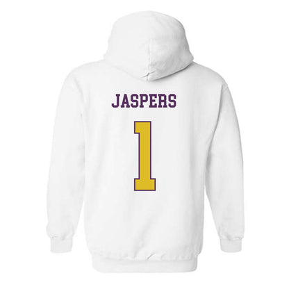 JMU - NCAA Men's Soccer : Erik Jaspers - Vintage Dukes Hooded Sweatshirt-1