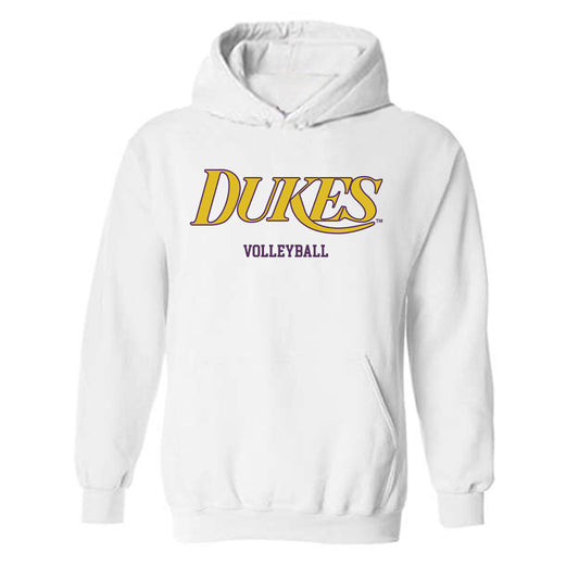 JMU - NCAA Women's Volleyball : Brenna Corbin - Vintage Dukes Hooded Sweatshirt-0