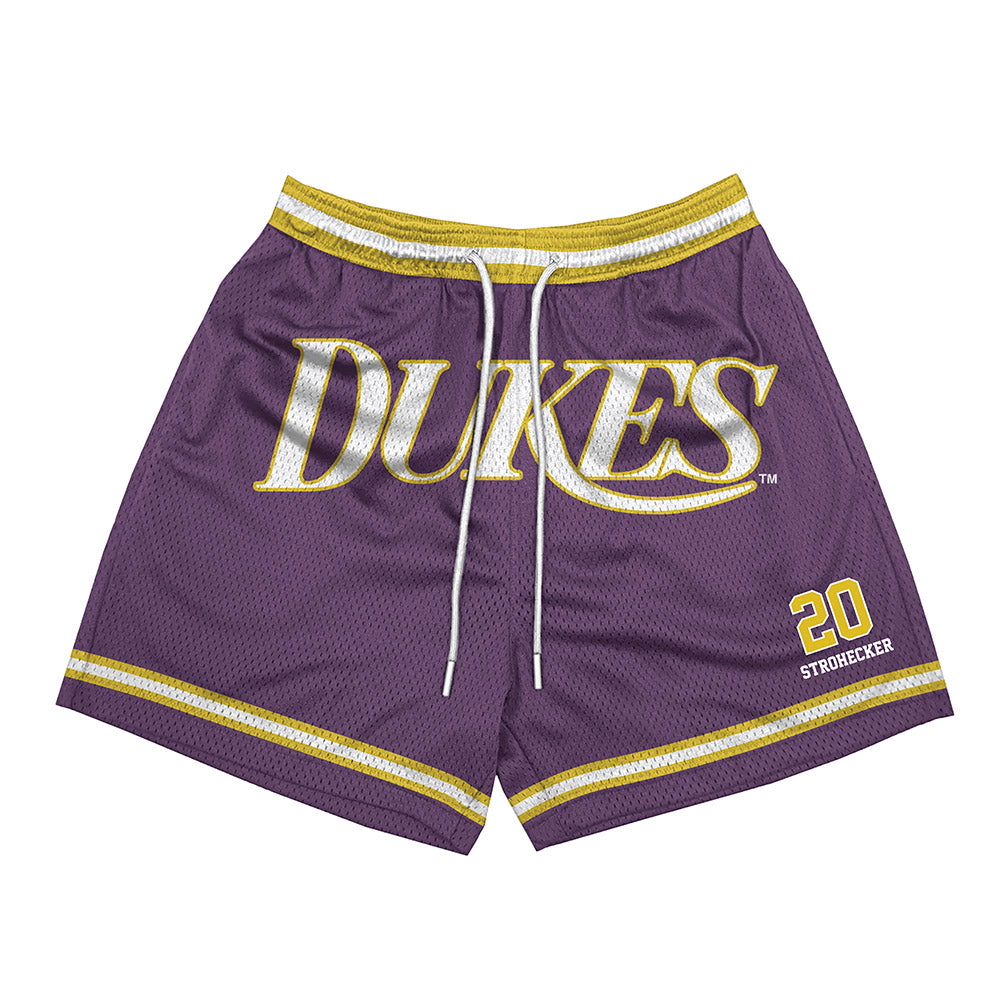 JMU - NCAA Baseball : Jonathan Strohecker - Vintage Dukes Shorts-0