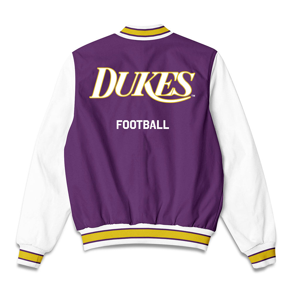 JMU - NCAA Football : Mason Purham - Vintage Dukes Bomber Jacket-1