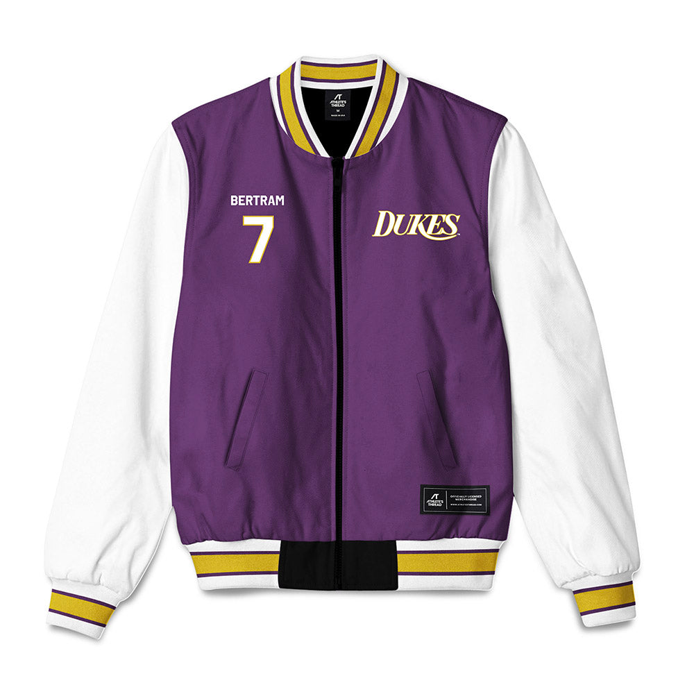 JMU - NCAA Softball : Lucy Bertram - Vintage Dukes Bomber Jacket-0